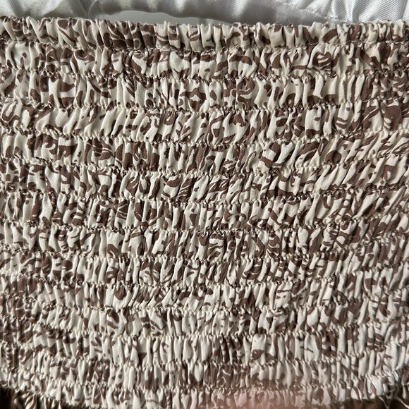 Basil & Maude All Silk Skirt or Strapless Top. Stretch smocked at top Size large - Picture 3 of 11